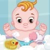 Baby speelt in bad Spelletjes