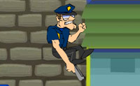 Полицейский убегает