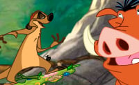 Timón y Pumba en el Halfpipe