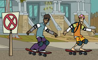 Skateboard achtervolging