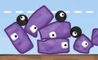 Torre de blocos púrpura