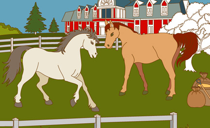Kleuren en paarden - nu gratis Kleuren en paarden spelletjes op